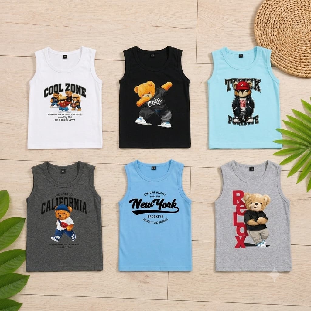 Baby Sleeveless T-shirt 6 Pcs Combo